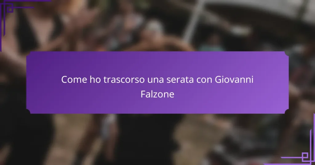 Come ho trascorso una serata con Giovanni Falzone