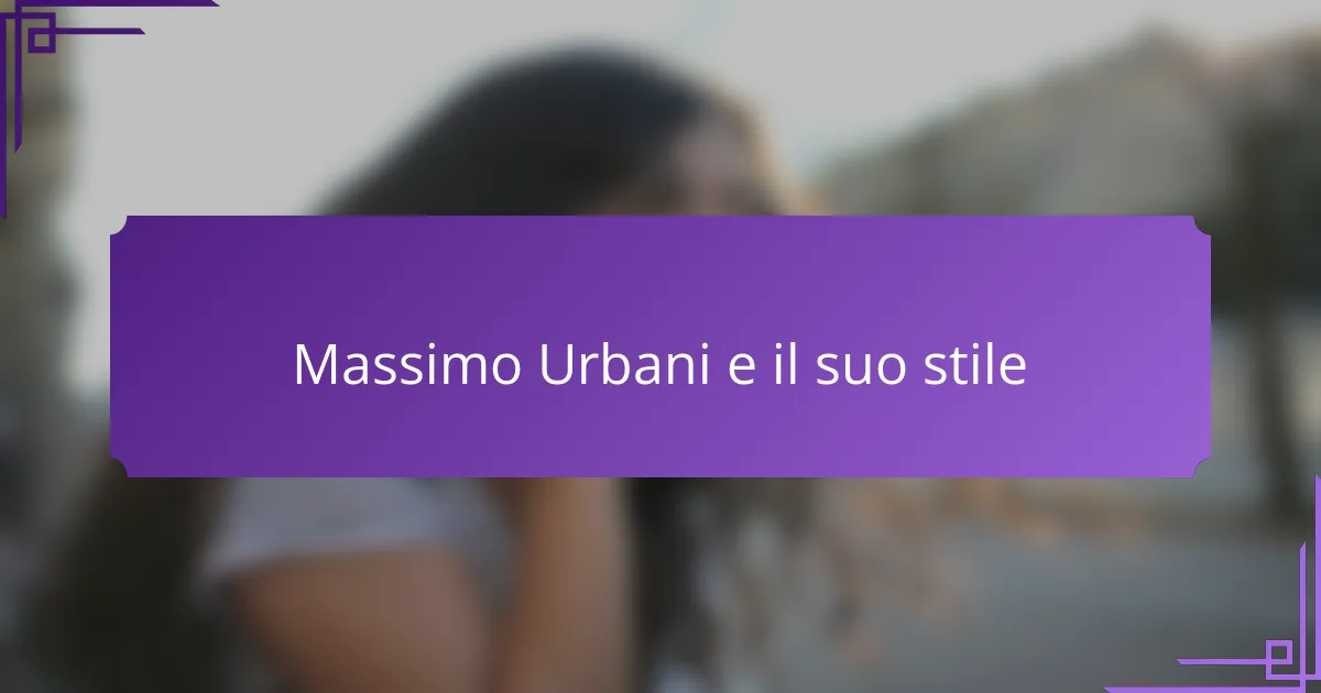 Massimo Urbani e il suo stile